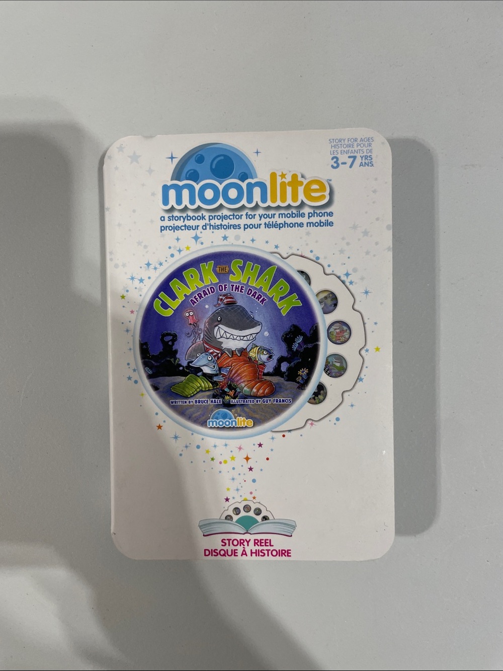 Moonlite 'Clark the Shark' Story Reel - White/Blue